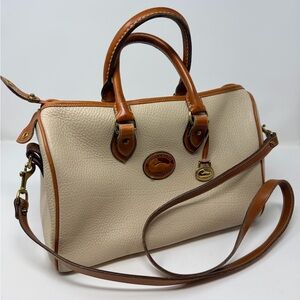 Dooney & Bourke Cream and Tan Satchel